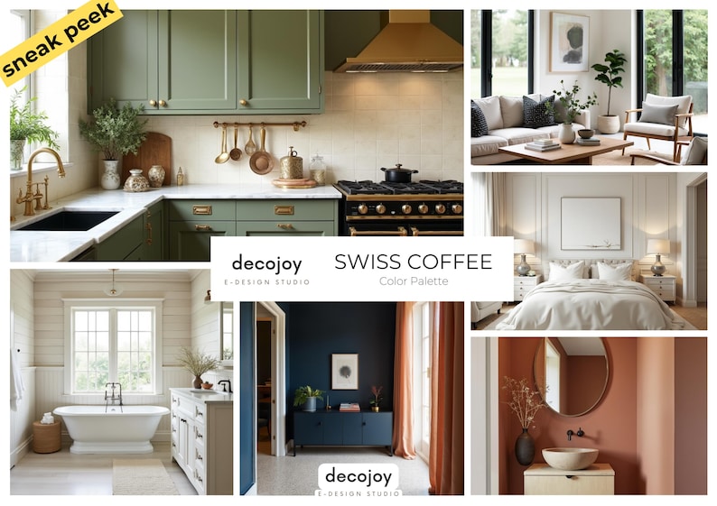 SWISS COFFEE OC-45 Benjamin Moore Paint Palette | Whole House Color ...