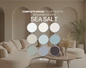 SEA SALT 2123-40 Benjamin Moore Paint Palette | Modern Coastal Whole House Color Scheme 2026 | Digital Download