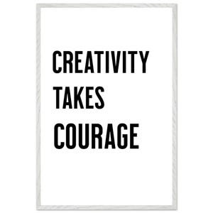 La creatività richiede coraggio, decorazione da parete, poster, poster motivazionale, decorazioni per ufficio, arte da parete, citazioni motivazionali, decorazioni per la casa, cartello,