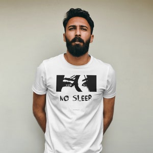 No Sleep Unisex Softstyle T-Shirt, Halloween Eyes, Halloween Shirt for him