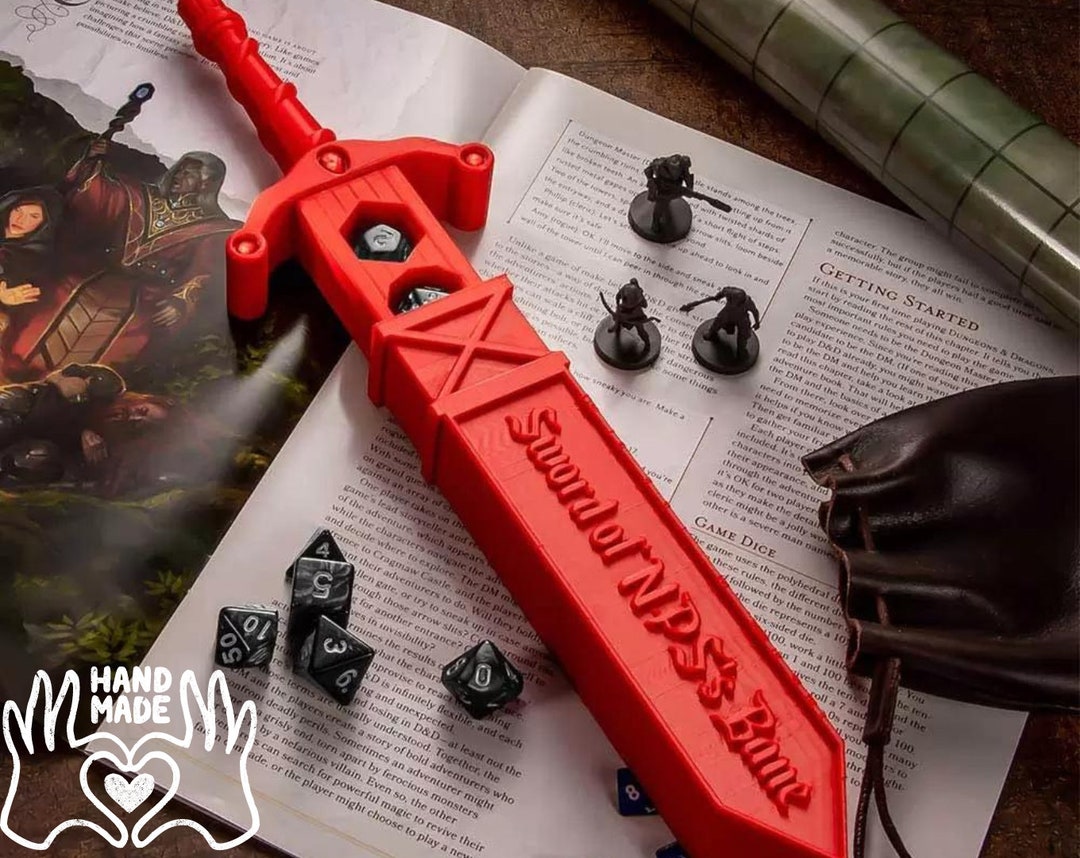 Personalized Dice Storage Dagger With Dice DND Dagger Dice Holding