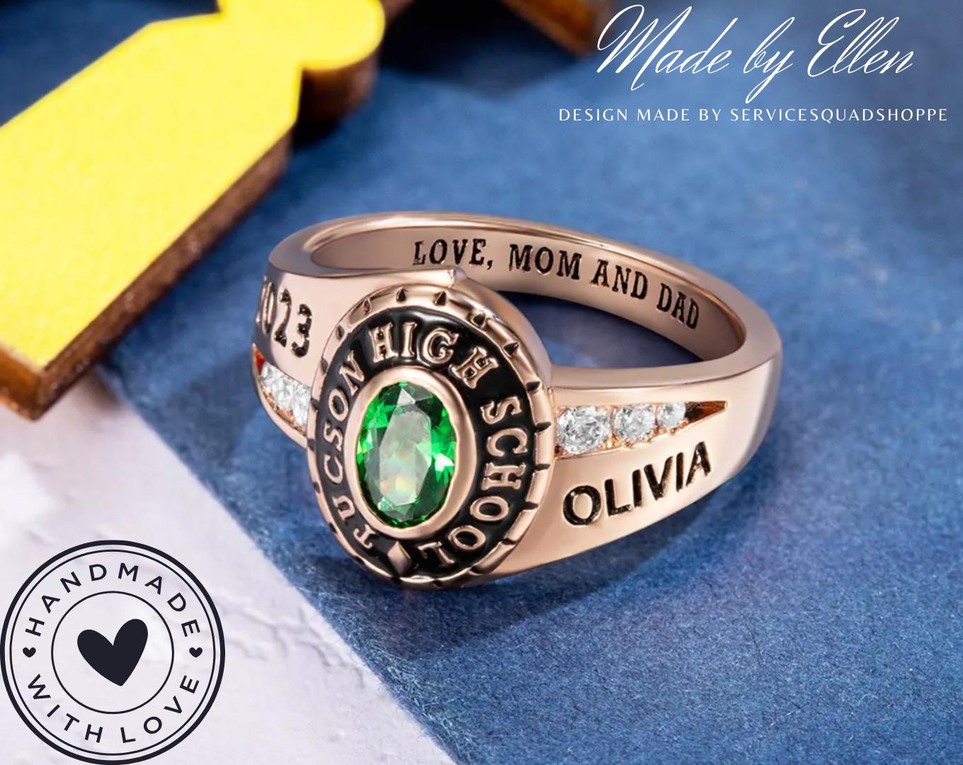 Gold university ring France - Main Image