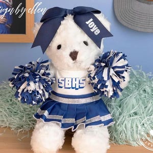 Oso de peluche personalizado de animadora: regalo personalizado para animadoras