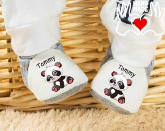 Adorable Personalized Newborn Baby Booties – Custom Name Infant Shoes – Unique Baby Shower Gift"