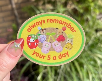Remember Your 5 A Day Sylvanian Families Sticker
