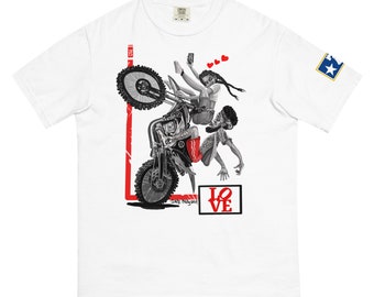 T-shirt unisex pesante tinta in capo
