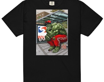 T-shirt da uomo pesante tinta in capo