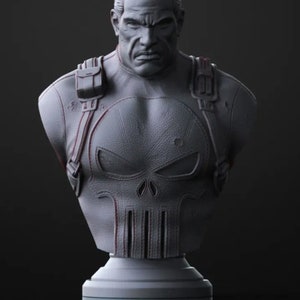 The Punisher Bust 3D STL File 3D Printer Format