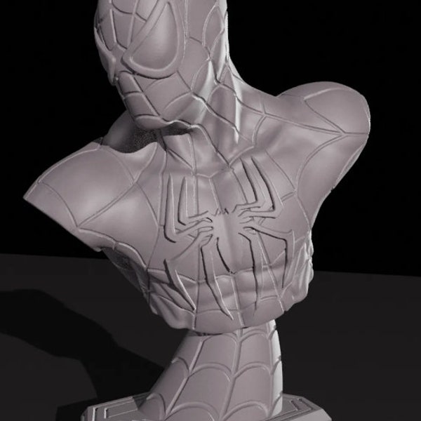 Spiderman Bust 3D STL File 3D Printer Format