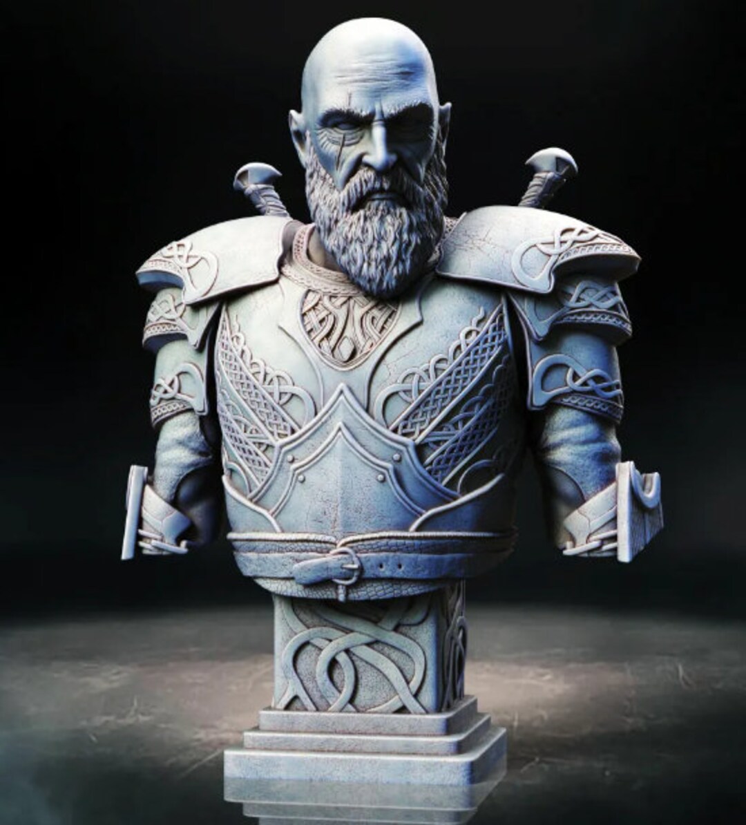 Kratos God of War Bust 3D STL File 3D Printer Format - Etsy