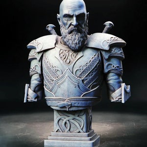 Kratos God Of War Bust 3D STL File 3D Printer Format