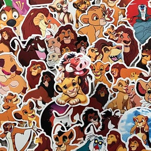 Lion King Stickers -- Waterproof -- Laptop, Hydro Flask, Scrapbooking, Journaling, Luggage, Skateboard, Diary, Phone Case
