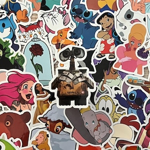 Assorted Disney Stickers -- Water Resistant -- Laptop, Hydro Flask, Scrapbooking, Journaling, Luggage, Skateboard, Diary, Phone Case