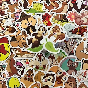 Chip and Dale Stickers -- Waterproof -- Laptop, Hydro Flask, Scrapbooking, Journaling, Luggage, Skateboard, Diary, Phone Case