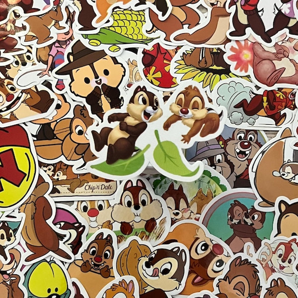 Chip and Dale Stickers -- Waterproof -- Laptop, Hydro Flask, Scrapbooking, Journaling, Luggage, Skateboard, Diary, Phone Case
