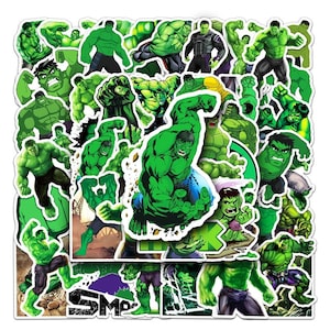 Hulk Stickers -- Waterproof -- Laptop, Hydro Flask, Scrapbooking, Journaling, Luggage, Skateboard, Diary, Phone Case