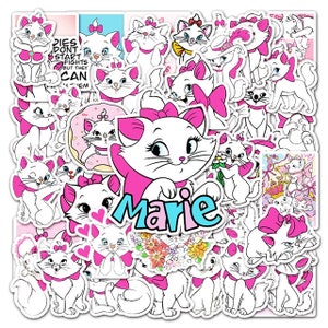 Aristocats Marie Stickers -- Waterproof -- Laptop, Hydro Flask, Scrapbooking, Journaling, Luggage, Skateboard, Diary, Phone Case