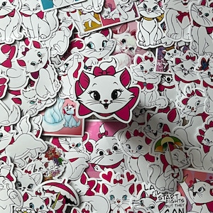 Aristocats Marie Stickers -- Waterproof -- Laptop, Hydro Flask, Scrapbooking, Journaling, Luggage, Skateboard, Diary, Phone Case