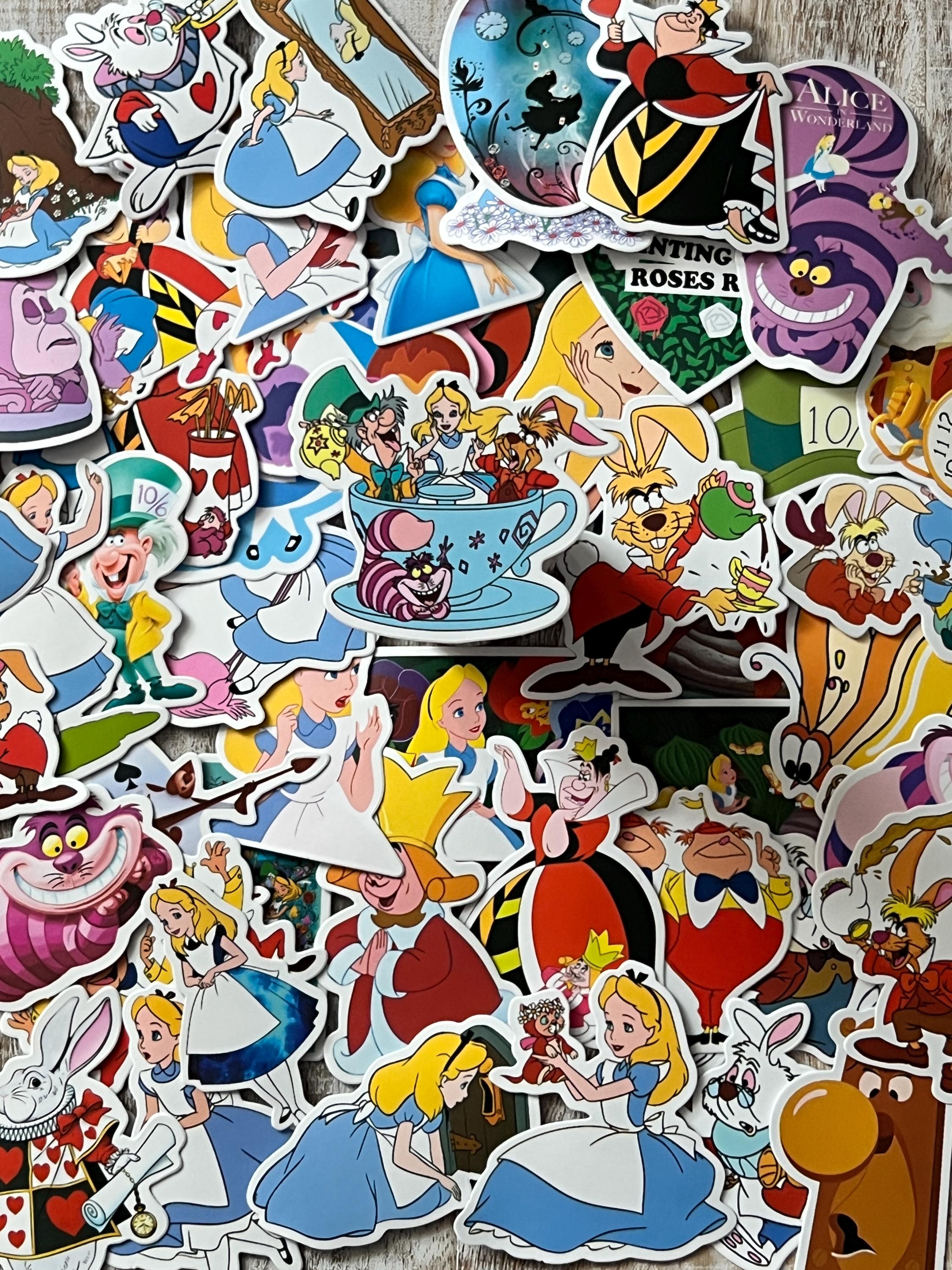 Alice in Wonderland Stickers -- Waterproof -- Laptop, Hydro Flask ...