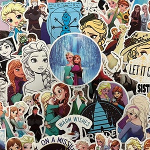 Frozen Stickers -- Waterproof -- Laptop, Hydro Flask, Scrapbooking, Journaling, Luggage, Skateboard, Diary, Phone Case