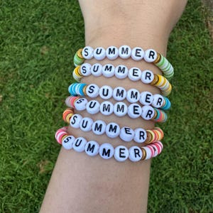 Summer Heishi Clay Bead Bracelets