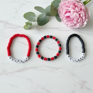 College Football Bracelet Set Custom Bracelets Handmade School Spirit Gameday Jewelry Gift Graduation Senior Athlete Commitment Signing Day