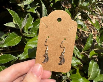 Crescent Moon Dangle Earrings