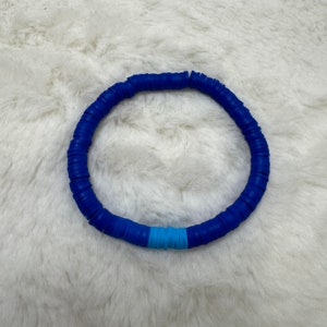 Blue Heishi Clay Bead Bracelet #3 | Heishi Bead Bracelet Set | Stackable Bracelets | Clay Bead Bracelets | Custom Bracelets