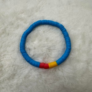 Blue, Pink and Yellow Heishi Clay Bead Bracelet #2 | Heishi Bead Bracelet Set | Stackable Bracelets | Clay Bead Bracelets | Custom Bracelets