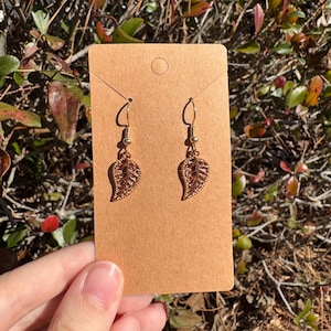 Rose Gold Leaf Earrings