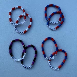 NFL Heishi Clay Bead Bracelets- Cleveland Browns, Buffalo Bills, Baltimore Ravens and Denver Broncos