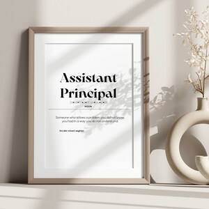 Assistant Principal gifts ideas, Teacher appreciation poster, Assistant Principal sign printable, Assistant Principal Definition, Poster