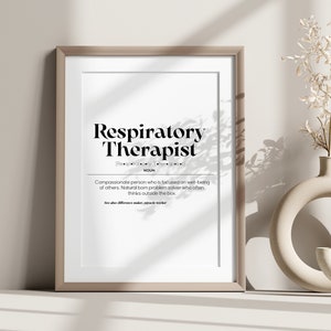 Respiratory Therapist Definition PRINTABLE Wall Art, Respiratory Gift, RT Gift, Nurse Gift, Respiratory Therapist Gift, Printable Wall Art,