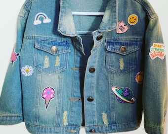 Personalisierte Jeansjacke Kinder
