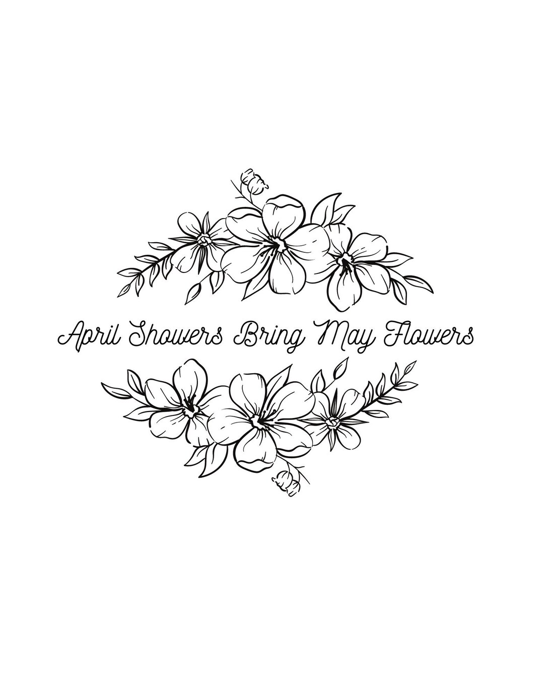 April Flowers Bring May Showers Etsy