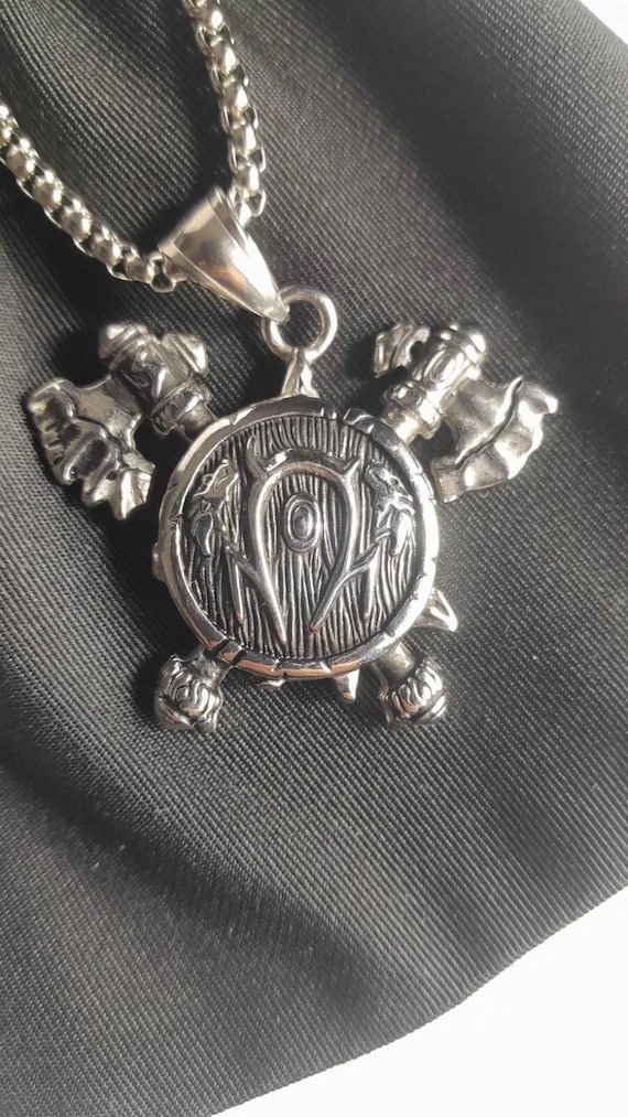 Original Warcraft Horde Banner Chain Necklace With Pendant