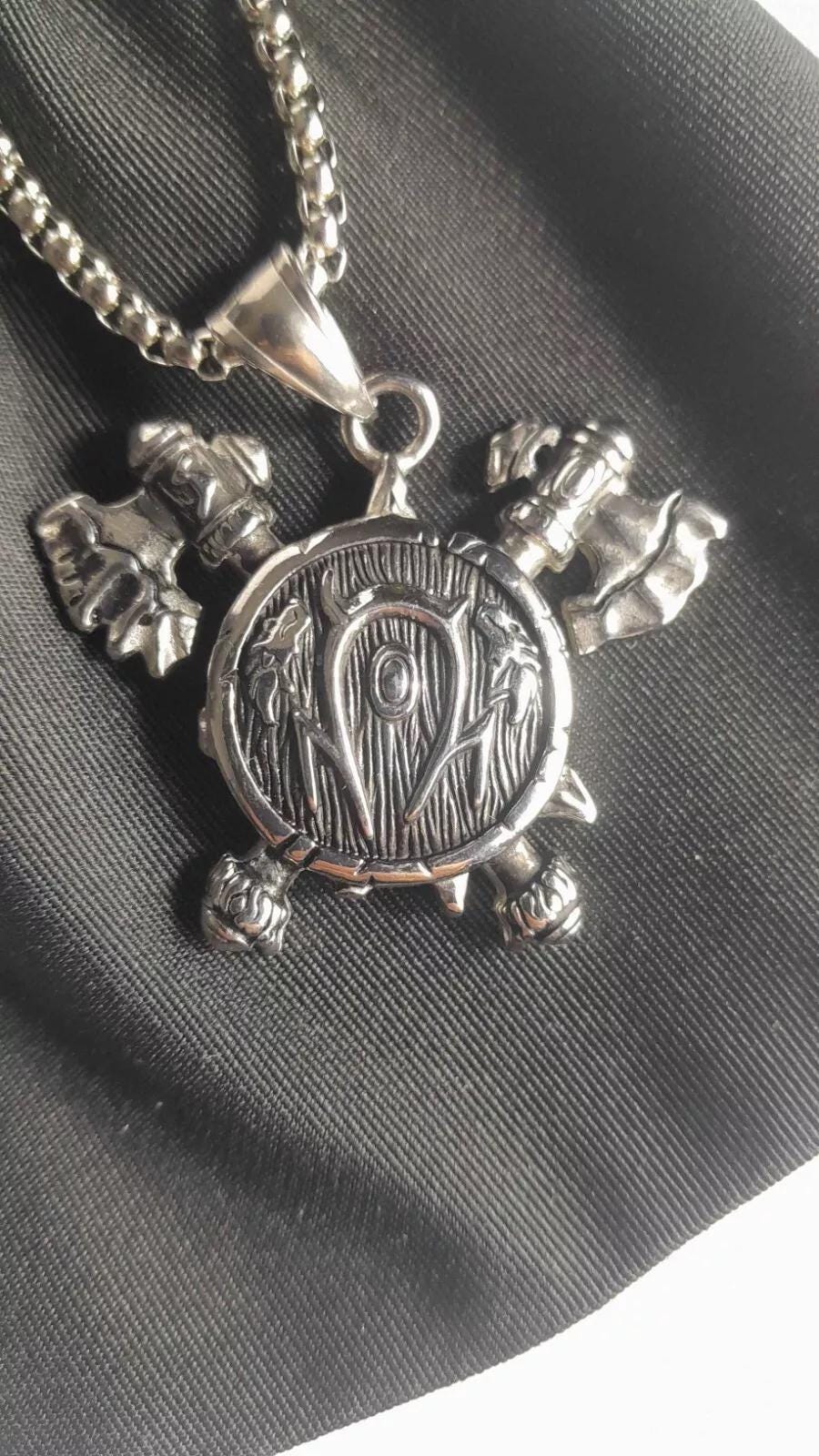 Original Warcraft Horde Banner Chain Necklace With Pendant
