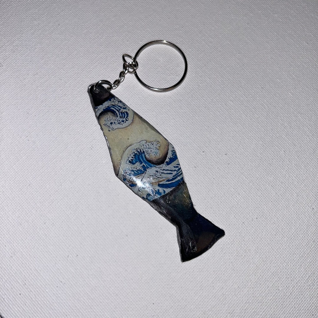 Great Wave Lava Lamp KEYCHAIN inspired by Hokusai's Etsy