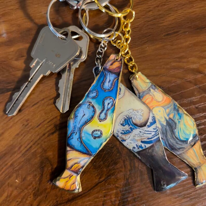 Melting Clock Lava Lamp KEYCHAIN inspired by Dali's Etsy