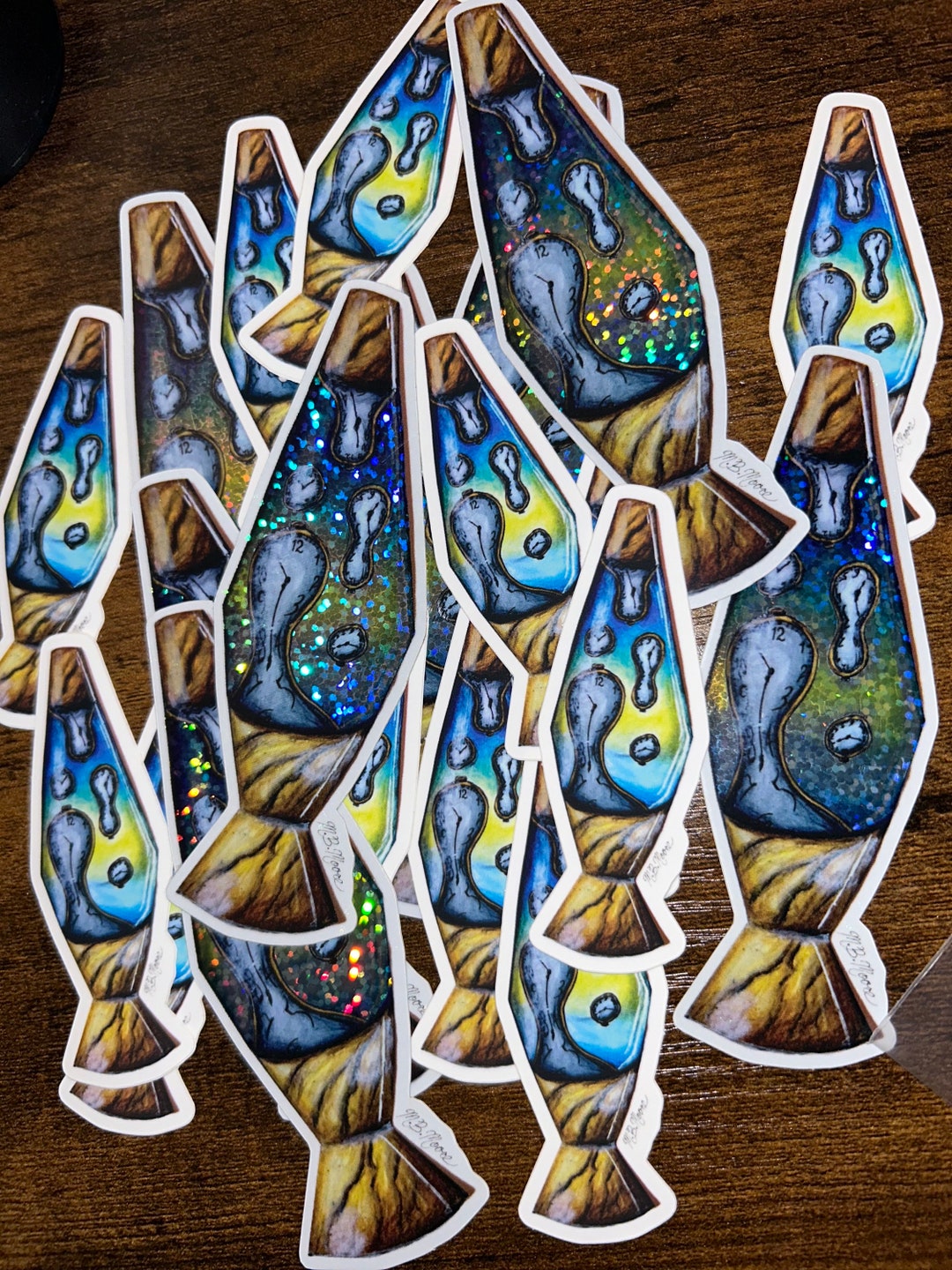 Melting Clock Lava Lamp: VINYL STICKER (inspired by Dali's 