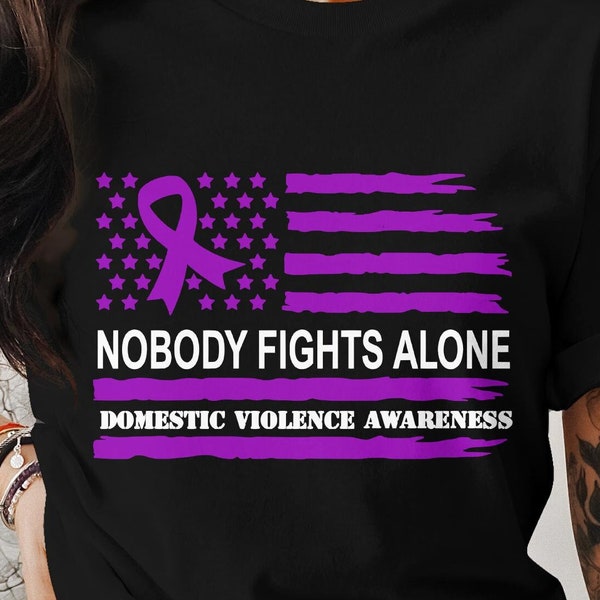 nobody fights alone Domestic Violence Awareness png svg