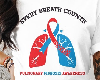 every breath counts Pulmonary Fibrosis Awareness svg png