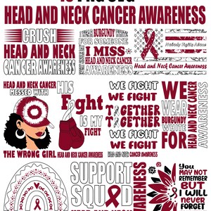 Head and Neck Cancer Awareness Bundle Svg png , Head and Neck Cancer svg png , Support Survivor Head and Neck Cancer svg png