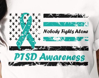 nobody fights alone ptsd awareness png svg