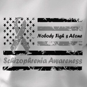 nobody fights alone Schizophrenia awareness svg png