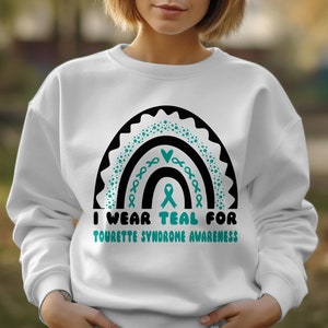 Ich trage Türkis für das Tourette-syndrom Awareness svg png