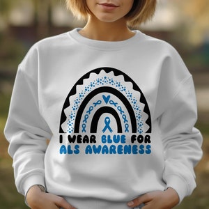 i wear blue for als awareness png svg