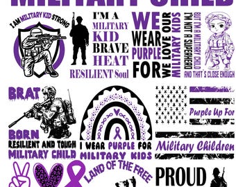 Military Child SVG PNG Bundle (Digital Download)