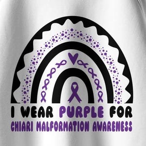 i wear purple for Chiari Malformation awareness svg png