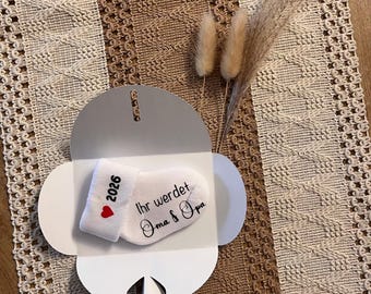 Schwangerschaft verkünden 2027 I Du wirst Oma Opa I Baby Ankündigung Geschenk in Geschenkbox